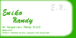 eniko mandy business card