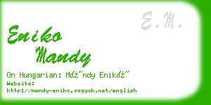 eniko mandy business card